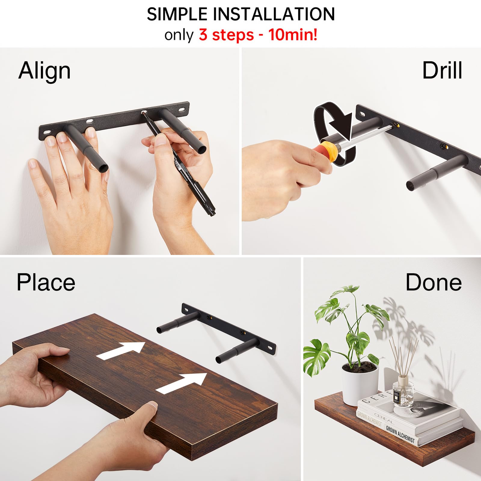 Bayka bedroom decor shelves provide tidy space for essentials