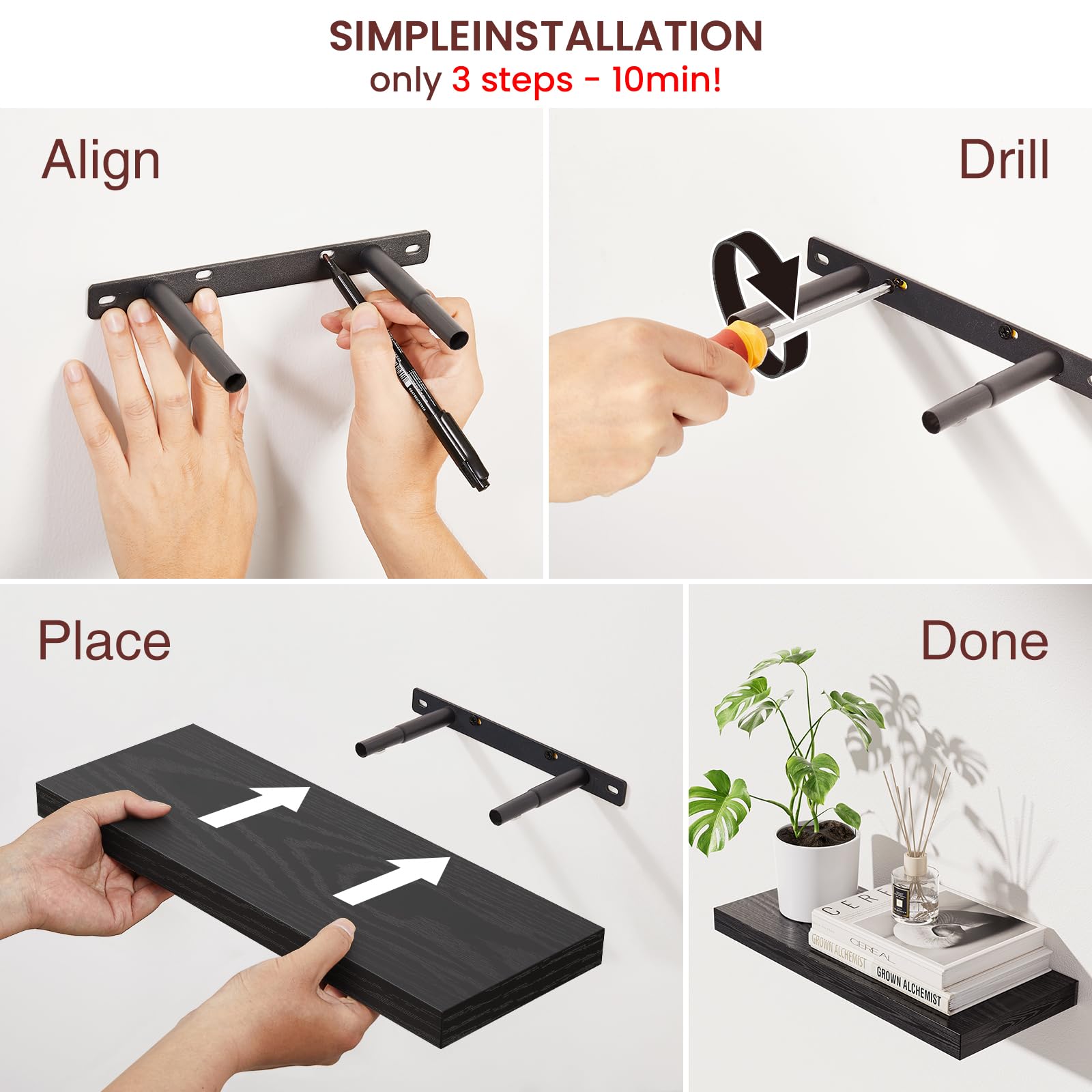 Bayka easy-installation packaging demonstrates quick setup with all hardware.