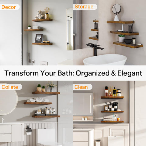 Bayka engineered wood shelves with reinforced brackets for reliability