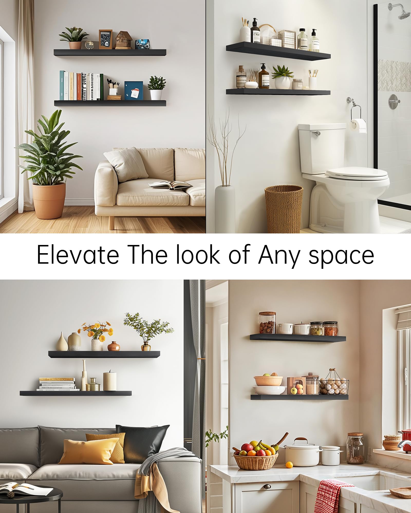 Bayka 36-inch long shelf provides ample display space