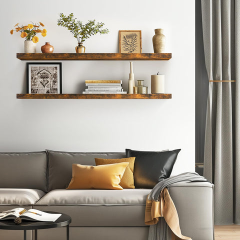BAYKA bedroom decor with wall shelves for photos and keepsakes