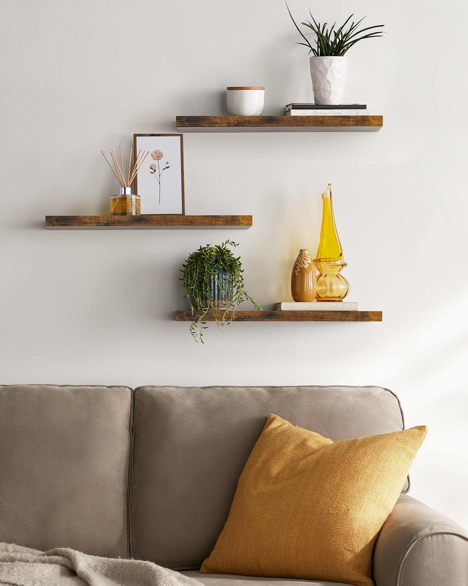 Bayka floating shelves wall brackets display easy mounting for bathroom essentials.