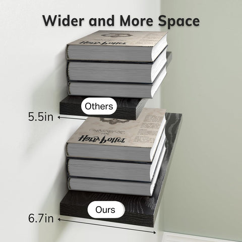 Easy-install guide and level tool included with Bayka shelves.