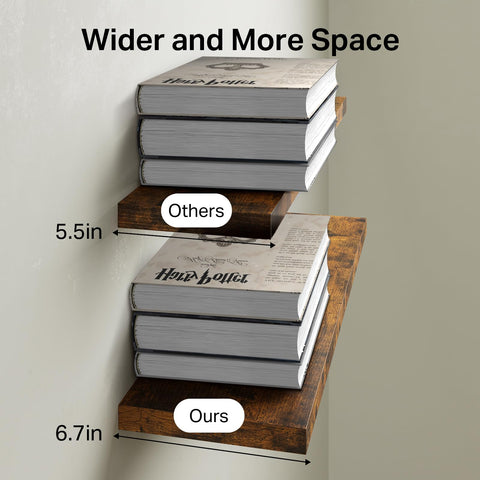 Bayka floating shelves installation guide highlights simple wall mounting steps.