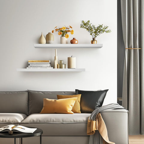 BAYKA wall mount with sturdy brackets supports magazines and jars.
