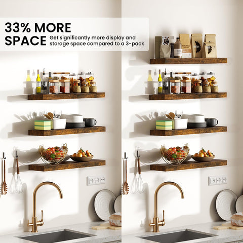 BAYKA floating shelves wall kitchen organizer suitable for essentials.