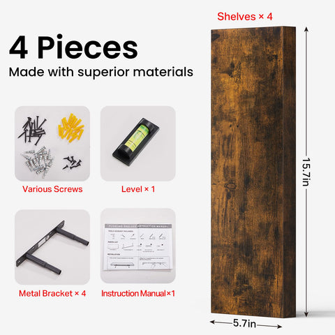 BAYKA floating shelves wall perfect alignment for neat layouts.