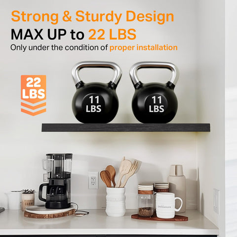 BAYKA modern rustic shelves with sturdy brackets