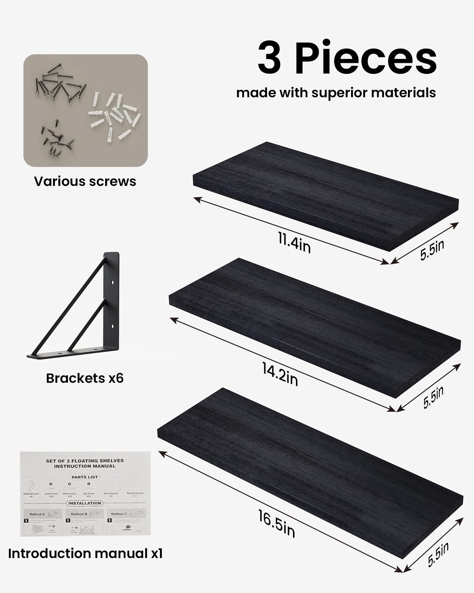 Bayka shelf metal supports ensuring stable weight-bearing