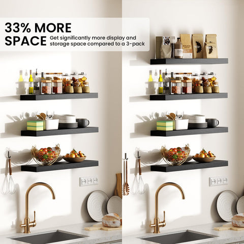 Bayka sleek floating design enhances minimalist or farmhouse interiors.