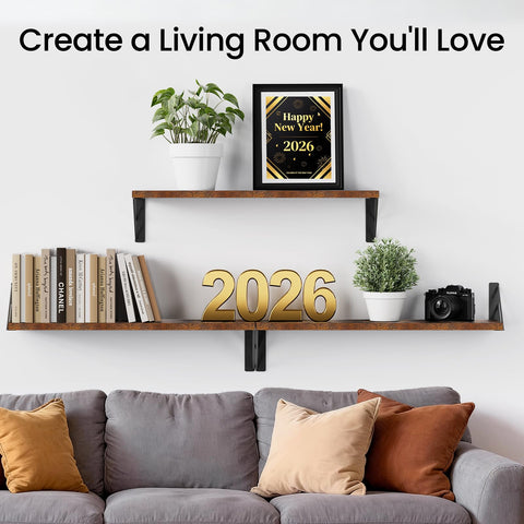 Bayka wall mounted shelf for bedroom decor and organized essentials.