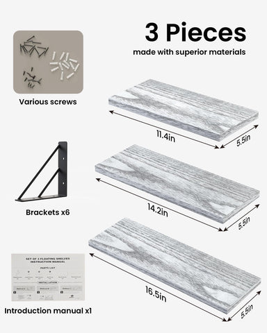 BAYKA wall shelves industrial brackets with rustic contrast