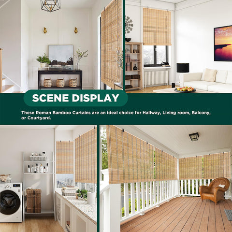 Custom BAYUE Bamboo Blinds offering precise fit with optional sizes