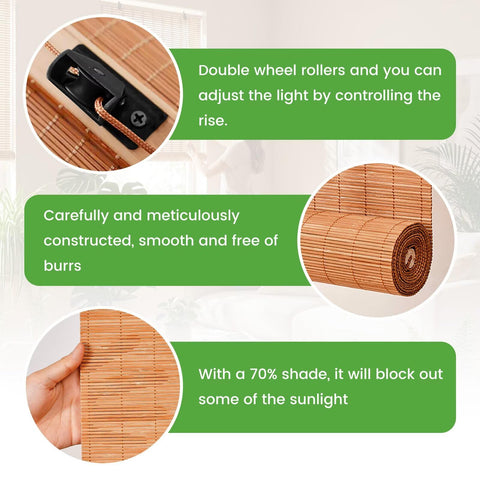 BAYUE natural bamboo texture adds rustic-modern charm
