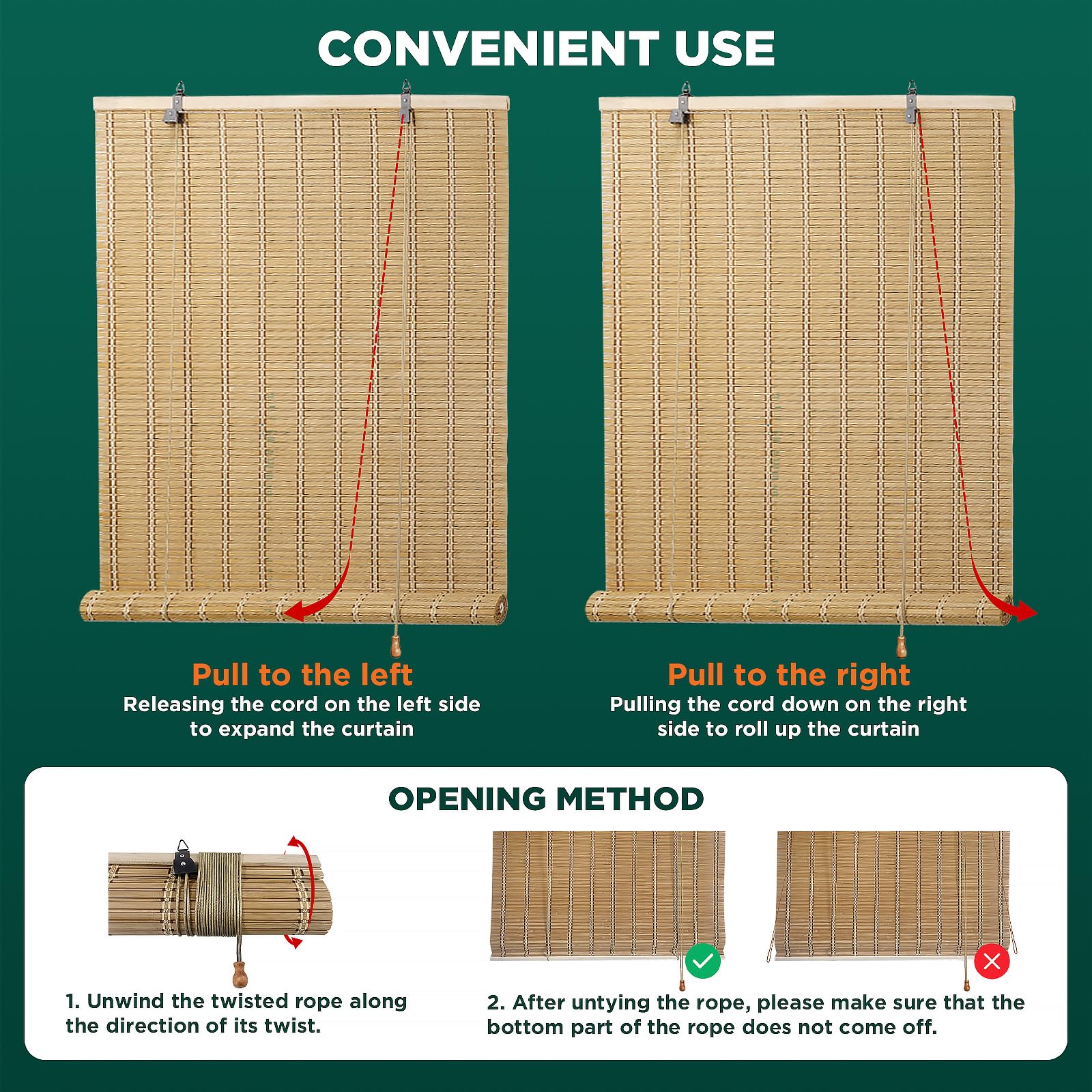 Versatile BAYUE Bamboo Blinds as decor for modern and rustic rooms