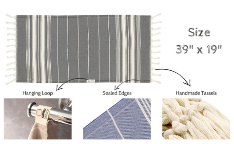 Bazaar Anatolia hand towels quick-dry feature, ideal for small spaces and gym storage.