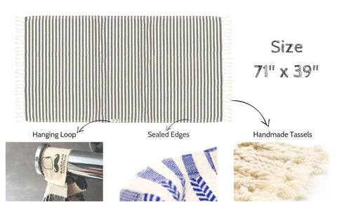 Soft absorbent 100 percent cotton towel perfect for bathroom use