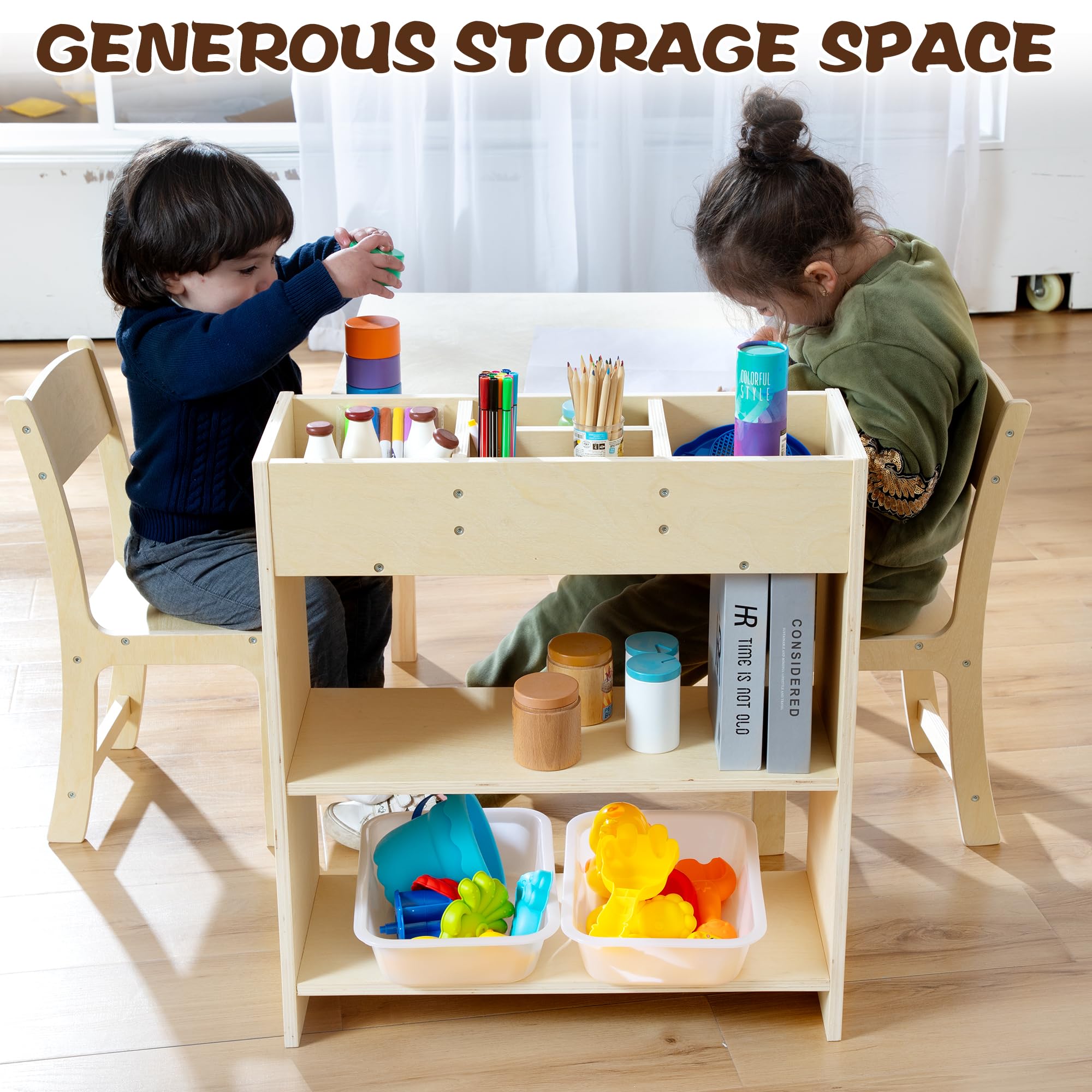 bbgroundgrm Spacious table top fits 2–3 children for group activities.