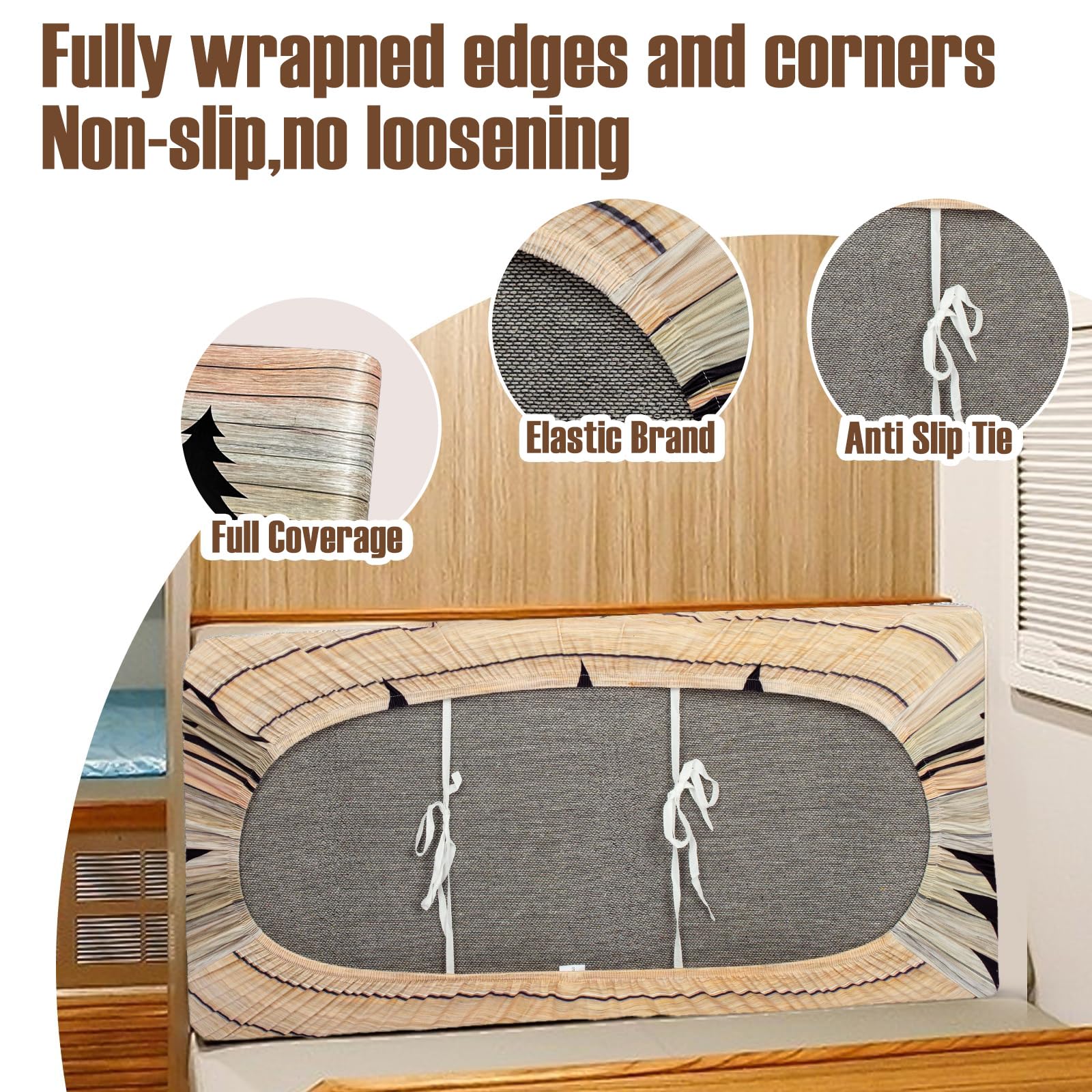 BBSET bench cover for RV furniture provides a snug, quick refresh.