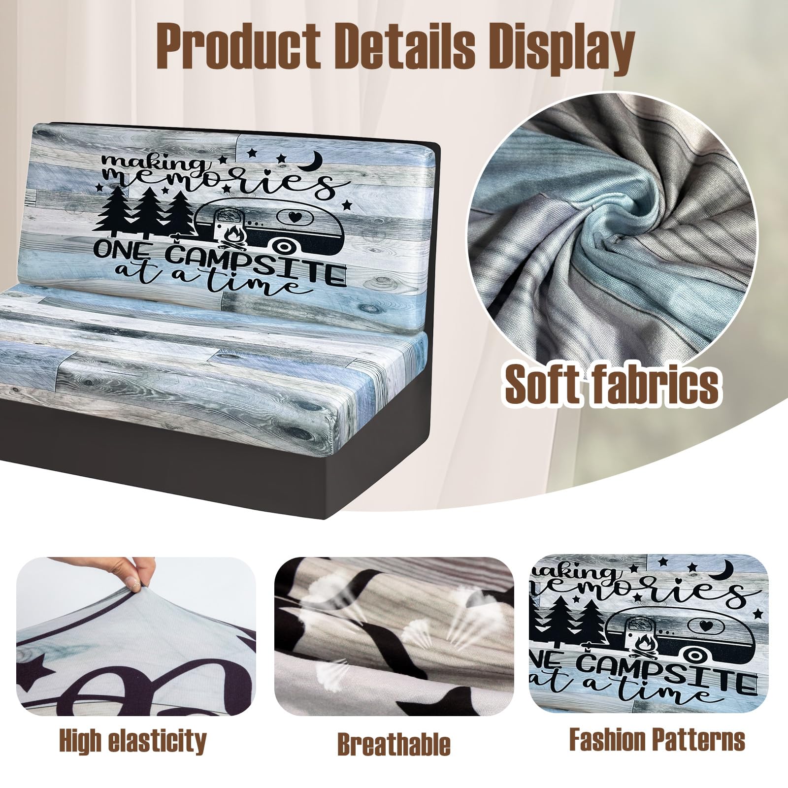 BBSET slipcovers featuring elastic band stay secure on cushions