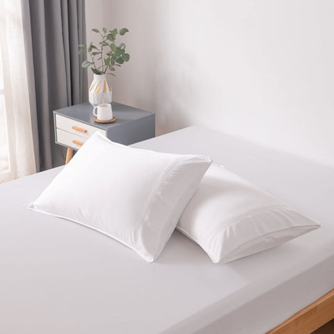 BC Bella Coterie bamboo pillowcase set king-size white elevates sleep with silky softness