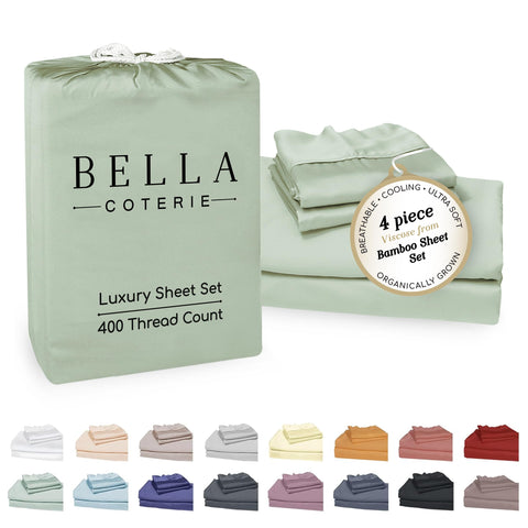 BC Bella Coterie Sea Glass bamboo viscose sheet close-up showing ultra-soft texture for cooler nights