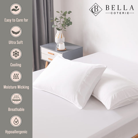BC Bella Coterie silky viscose pillowcases provide cooling comfort