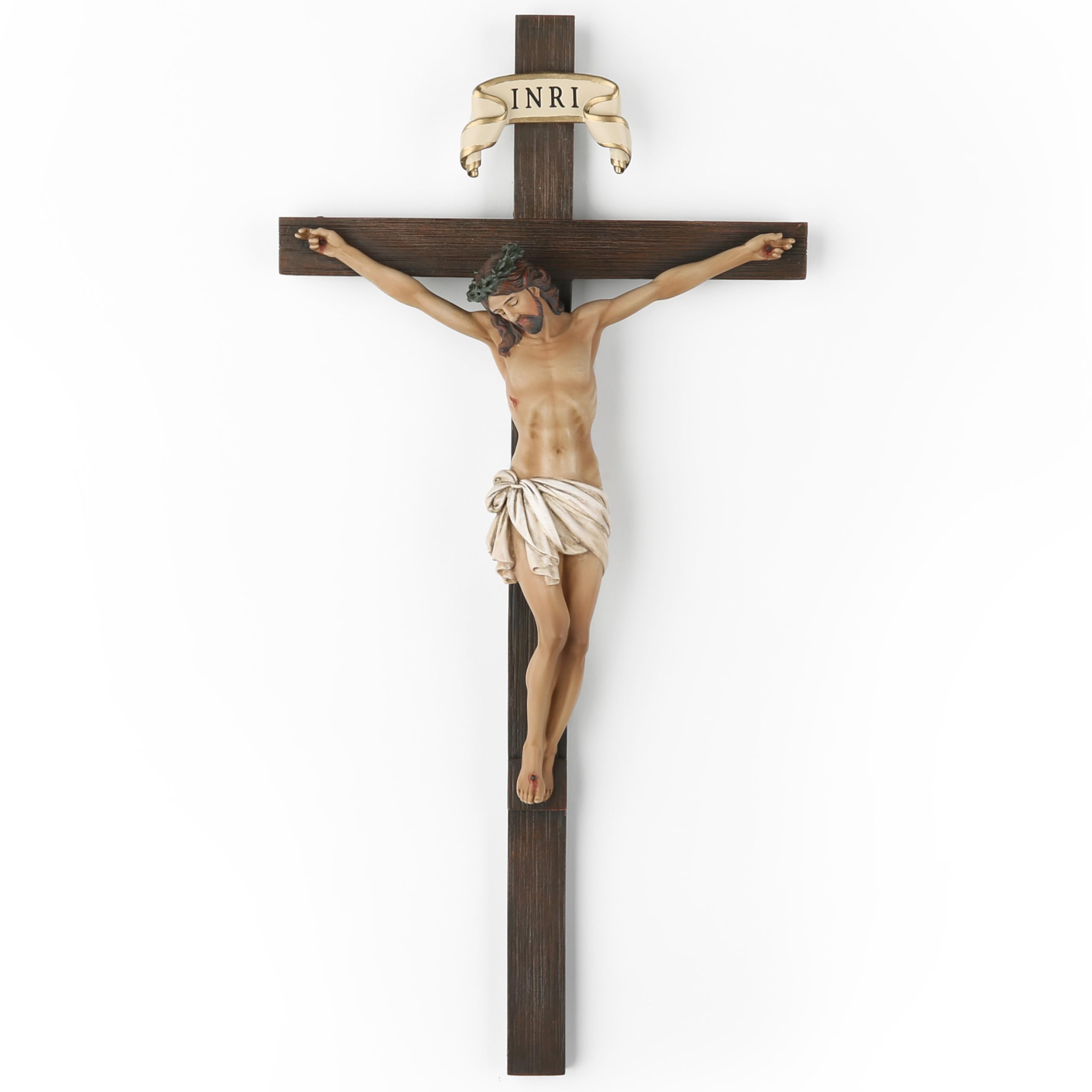 BC Buildclassic BC Catholic crucifix wall cross, 10-inch, ready to hang for home altars and daily reflection.
