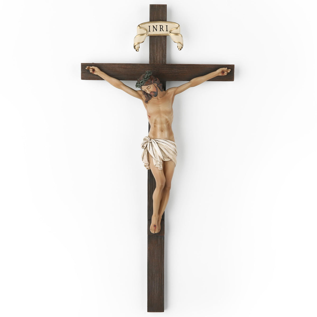 BC Buildclassic BC Catholic crucifix wall cross, 10-inch, ready to hang for home altars and daily reflection.