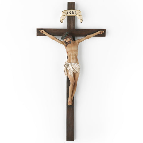 BC Buildclassic BC Catholic crucifix wall cross, 10-inch, ready to hang for home altars and daily reflection.