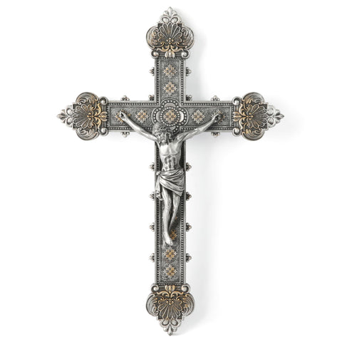 BC BUILDCLASSIC Catholic crucifix wall cross, front view, ideal for daily devotion at home.