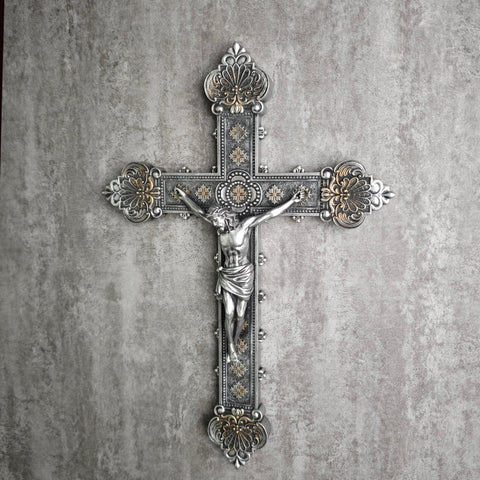 BC BUILDCLASSIC Renaissance sculpture cross, ornate details, ideal as a thoughtful gift.