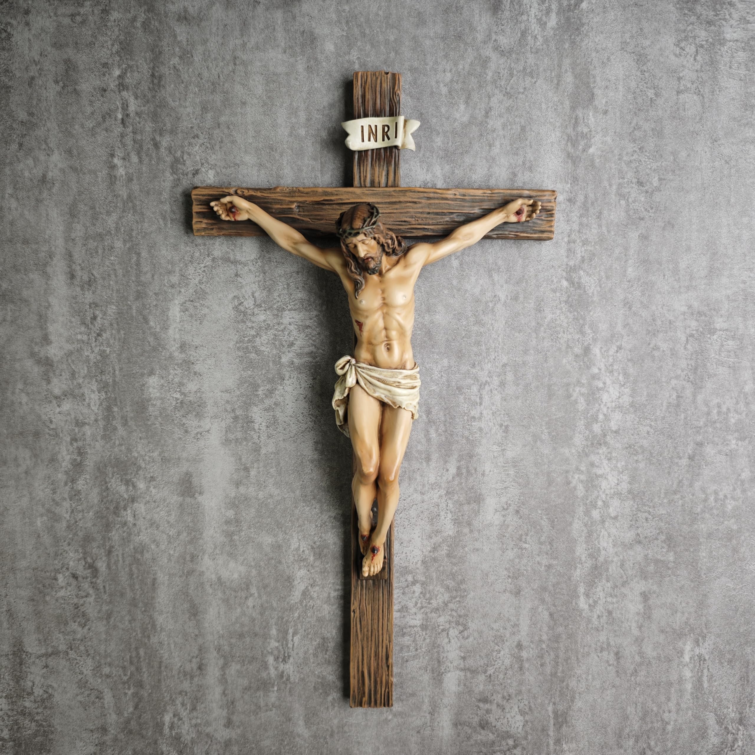 BC Buildclassic crucifix displayed in a living room for serene decor.