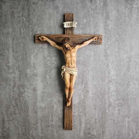 BC Buildclassic crucifix displayed in a living room for serene decor.