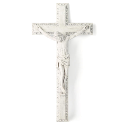 BC BUILDCLASSIC crucifix wall cross in grey-white finish, ideal for sacred home decor