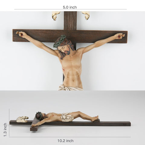 BC Buildclassic handpainted crucifix, renaissance style, enhances sacred spaces with artisan detail and reverence.
