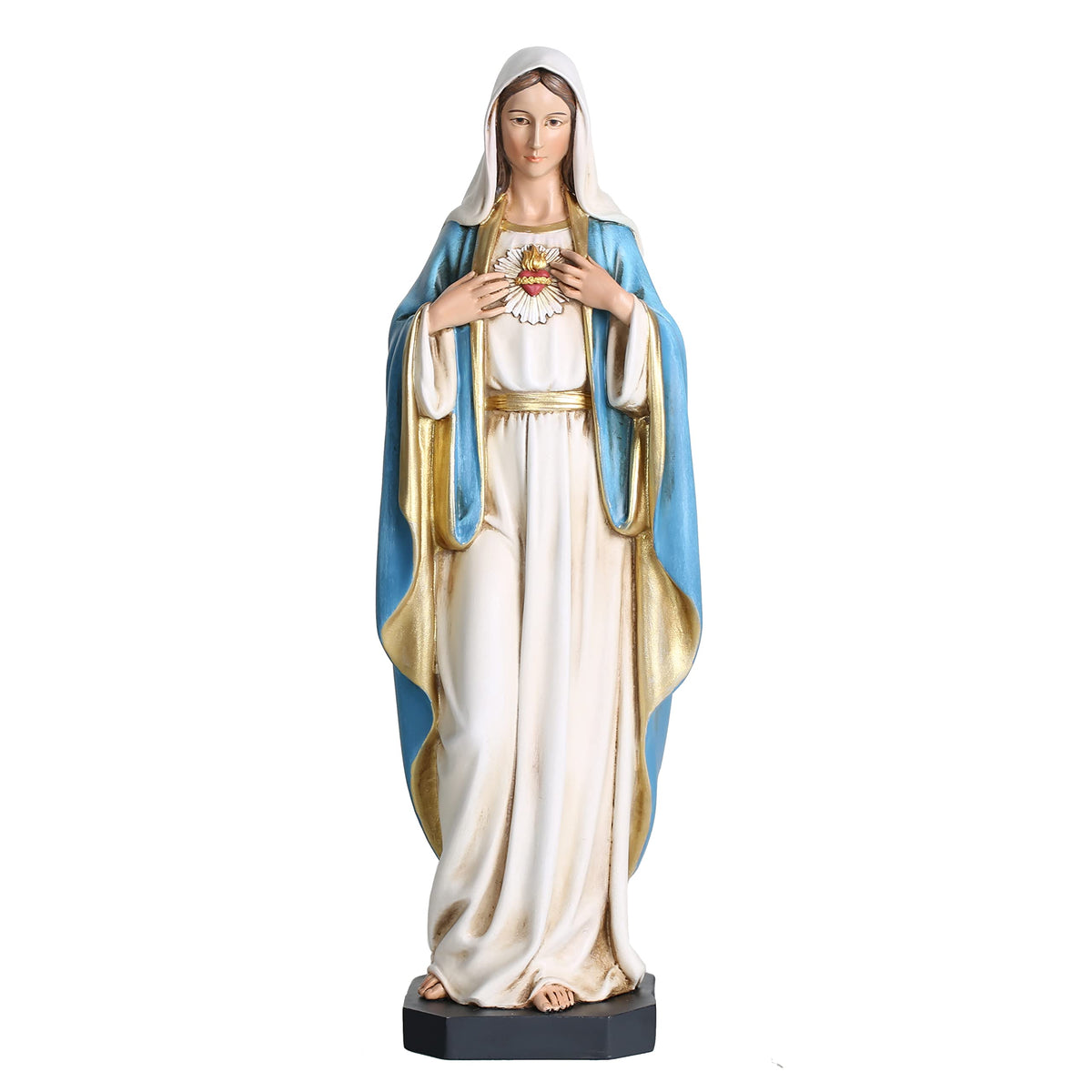 BC Buildclassic immaculate heart Mary statue, 10 inch, ideal altar display and devotional centerpiece.