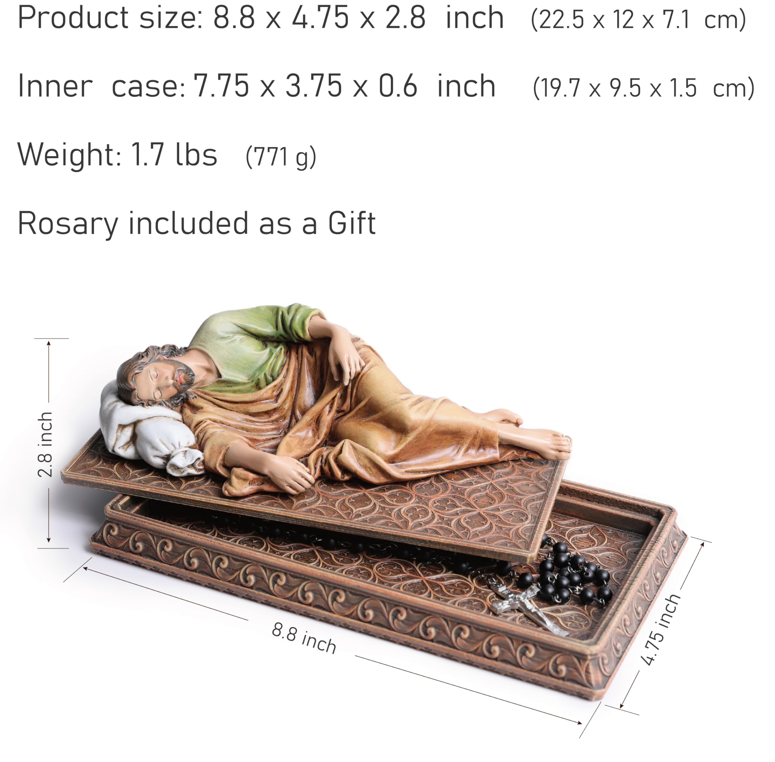 BC BuildClassic durable resin St. Joseph statue designed for long-lasting display.