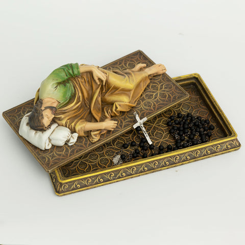 BC BuildClassic full-color Sleeping St. Joseph statue for elegant faith decor.