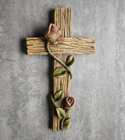 BC Buildclassic wooden texture cross detail enhances rustic wall spaces.