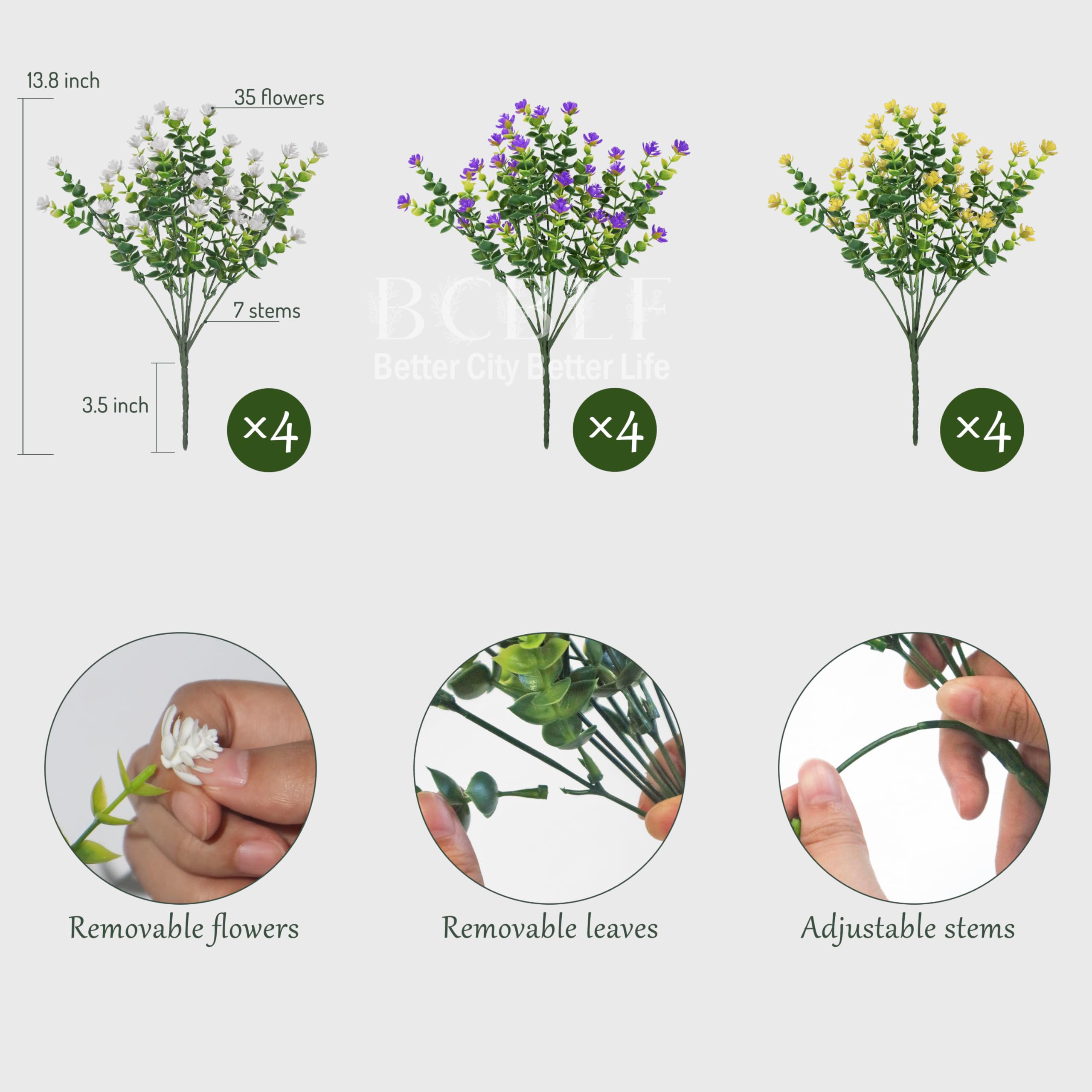 BCBLF artificial flowers on patio for year-round color without watering