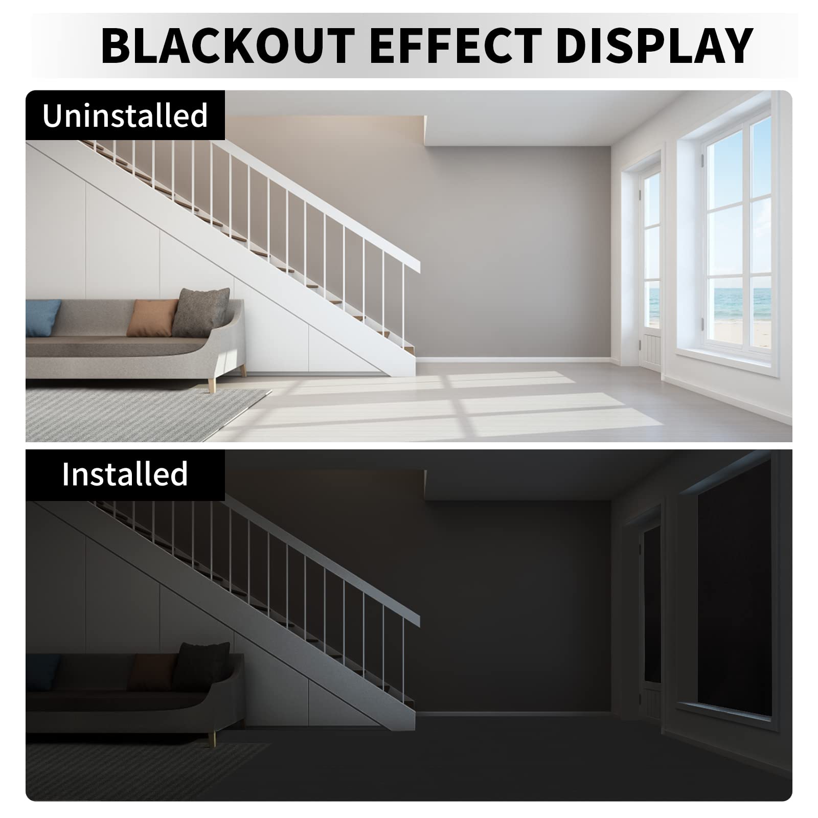 BCJJ blackout curtains wide room darkening for living spaces