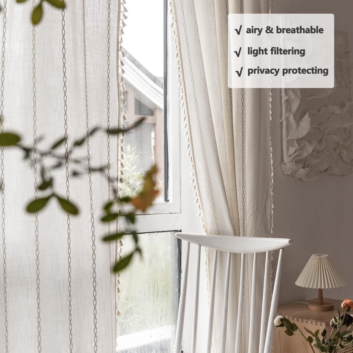 BCLBUSTE natural cotton linen blend fabric feels soft and rustic.