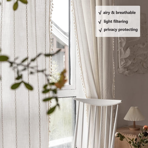 BCLBUSTE natural cotton linen blend fabric feels soft and rustic.