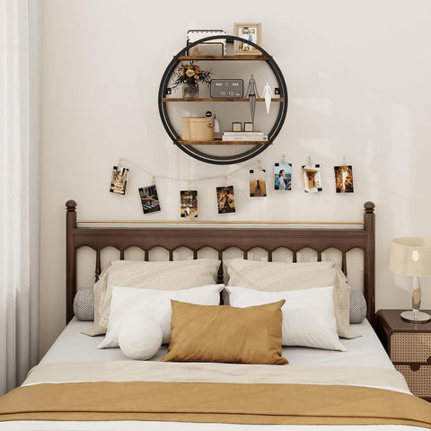 BCOZLUX easy-assembly shelf with keyhole hangers.