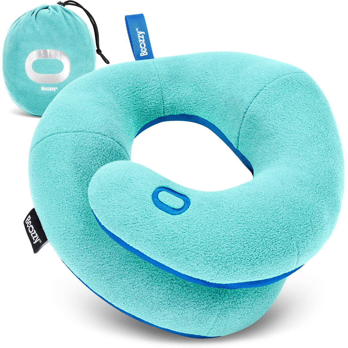 BCOZZY Kids pillow with neck and chin support for car seats and planes.
