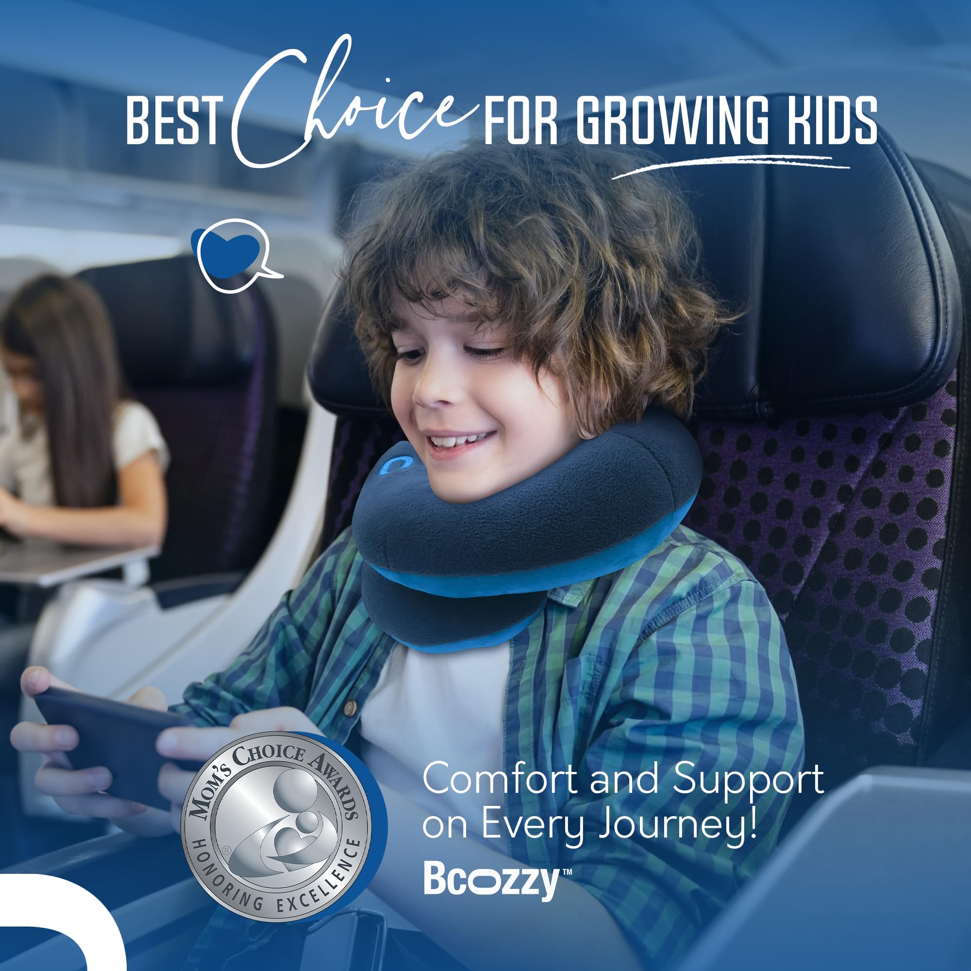 BCOZZY travel pillow in car seat use for enhanced on-the-go comfort