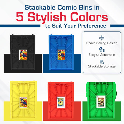 Interlocking panels with sliding locks secure BCW comic boxes