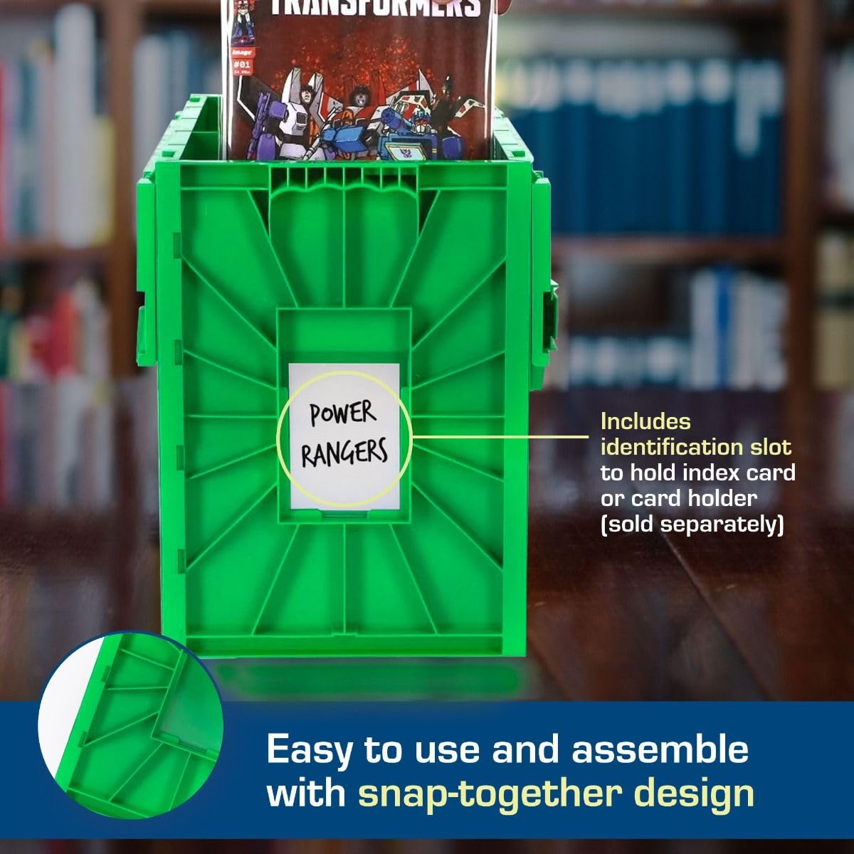 Movable partition inside BCW bin enables space customization for issues