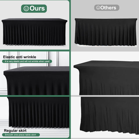 BDDC easy-install table cover requires no clips for quick setup and elegant drape.